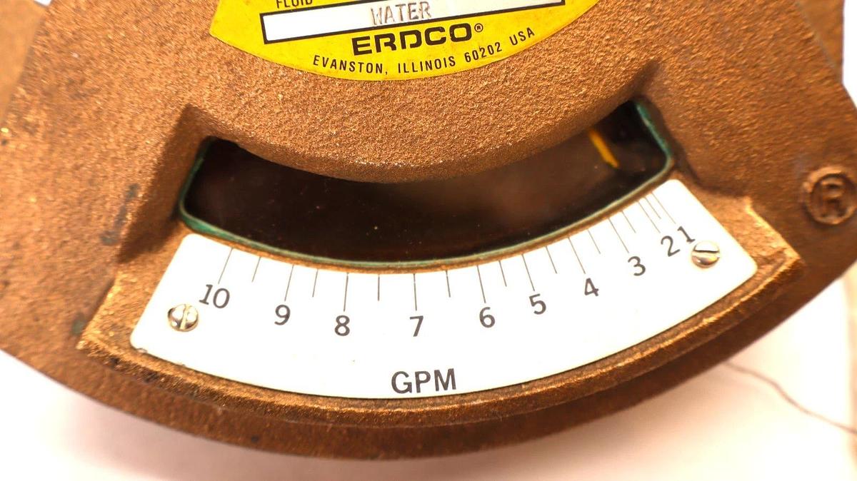 See-Flo ERDCO 200psig Water Flow Meter Brass 3222-02T0 322202T0 (New)