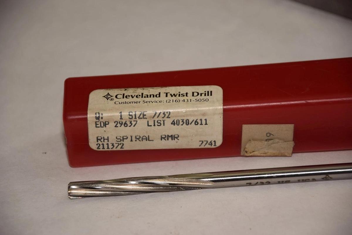 CLEVELAND 1 Size 7/32 7/32 HS SPIRAL REAMER TWIST DRILL BIT NEW