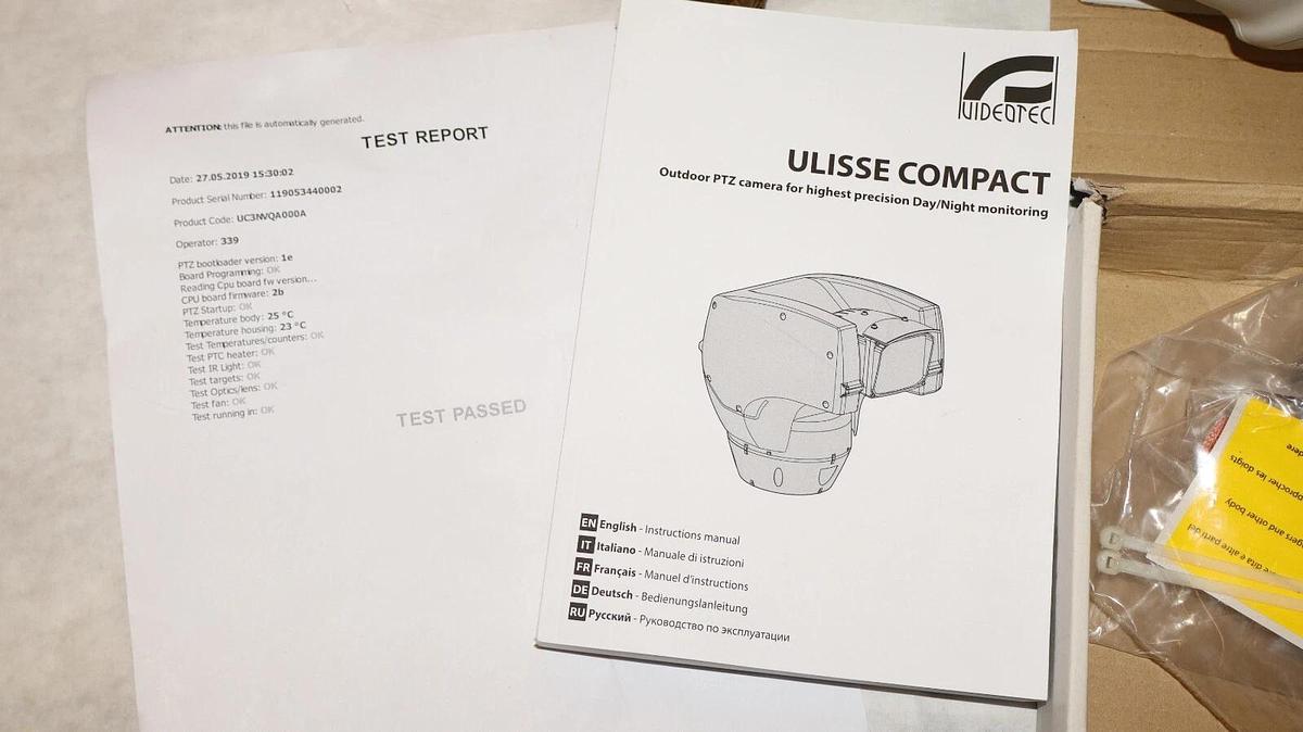 Videotec Ulisse Compact Outdoor PTZ Camera Day/Night Monitoring UC3NVQA000A NEW