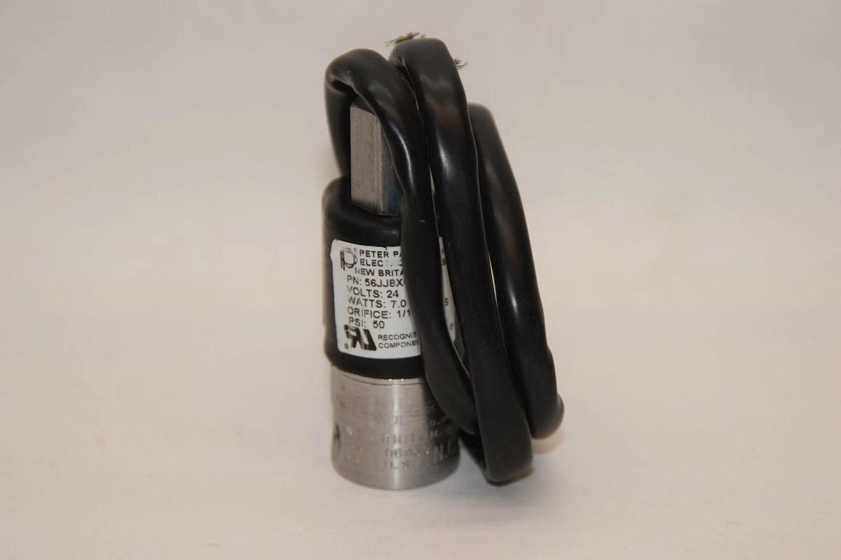 PETER PAUL 56JJ8XGB 24V 7W 1/16 Orifice 50psi Pneumatic Solenoid Valve NEW