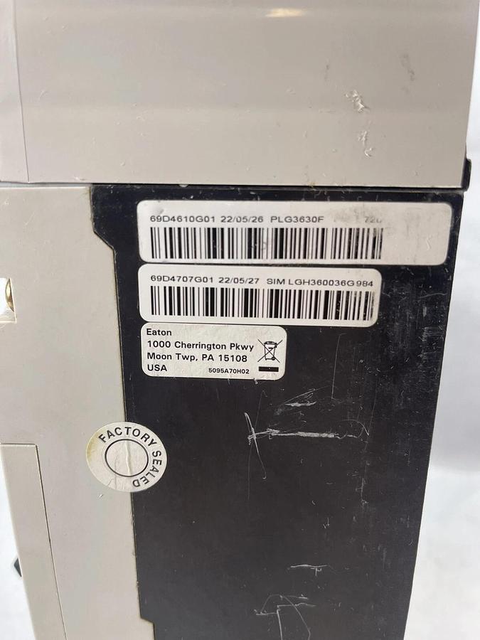 Used Eaton Cutler Hammer  LGH3630NN L630H 600A 600amp Breaker  69D4632G03