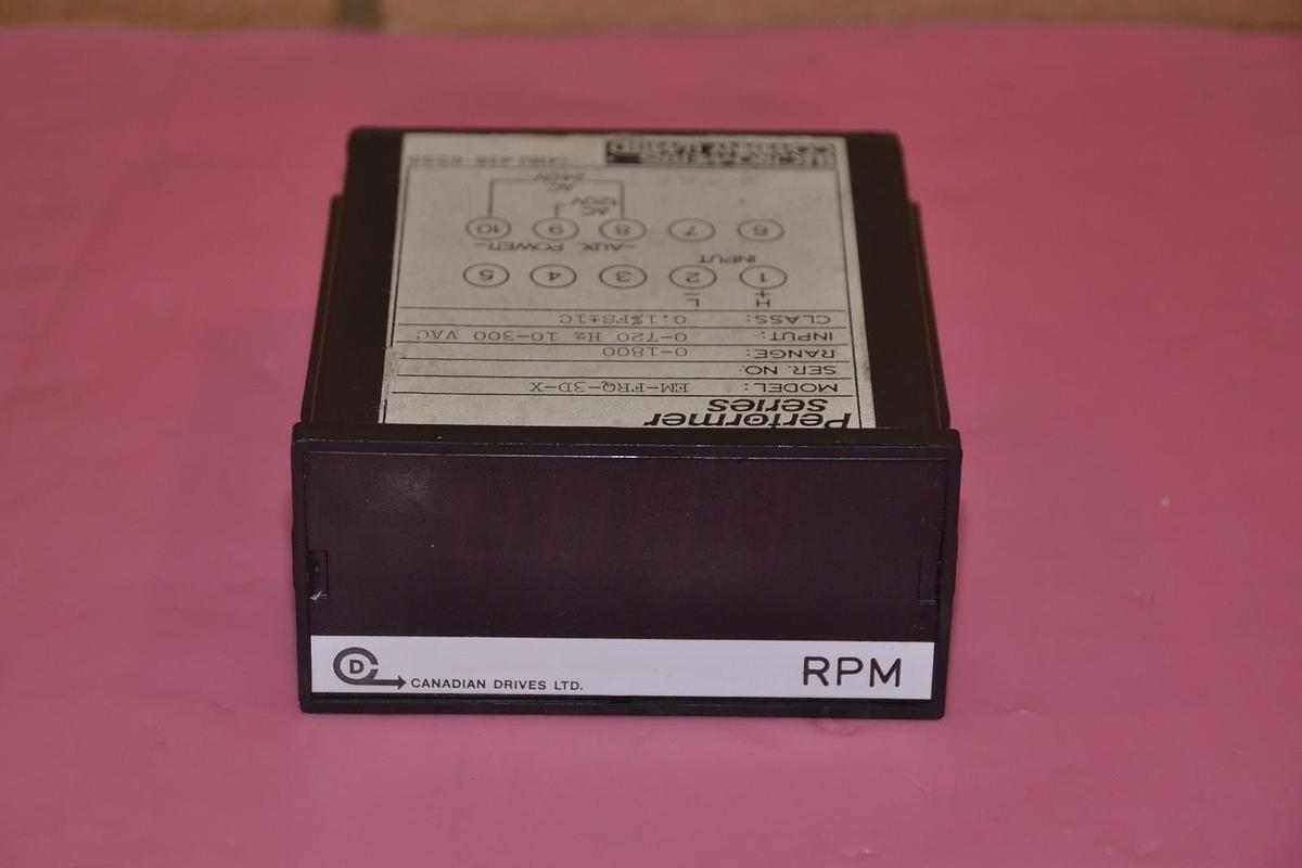 Used ELECTRO-METERS PERFORMER SERIES DISPLAY RPM Meter  EM-FRQ-3D-X EMFRQ3DX