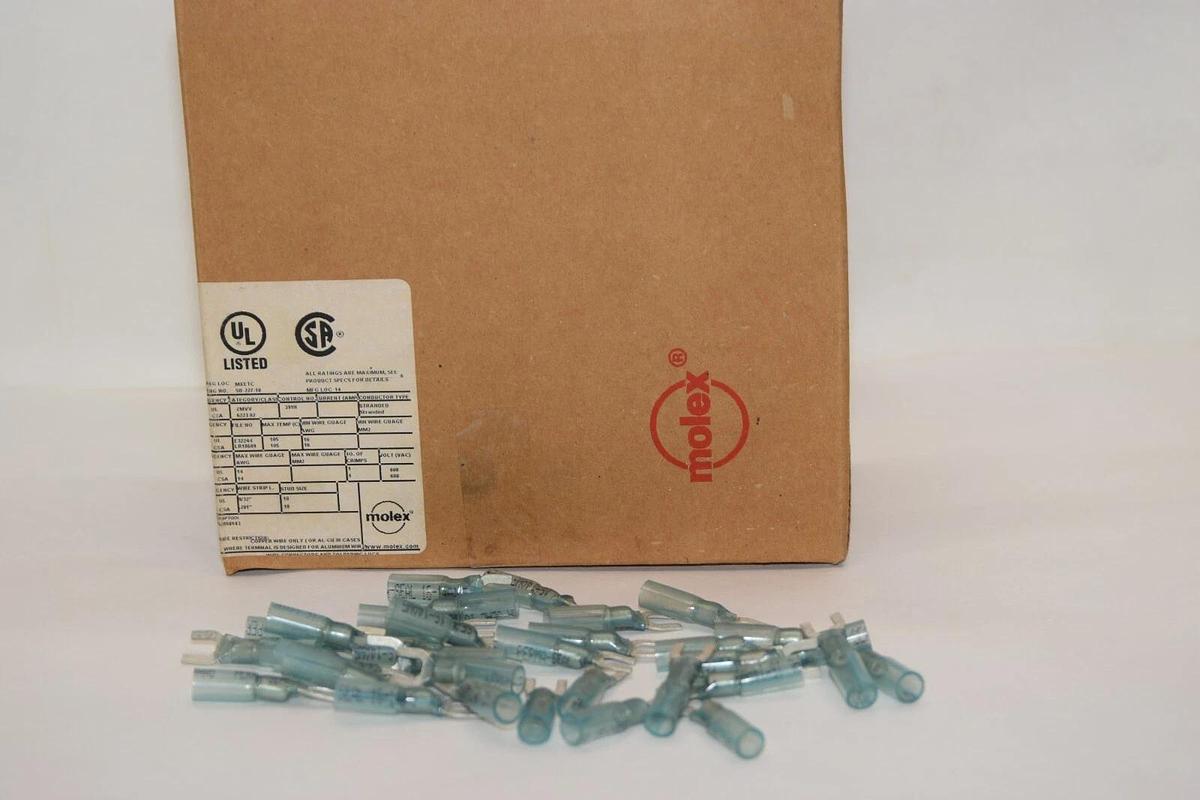 (NEW - Box 500) MOLEX 0191640030 SB-227-10 Spade Perma-Seal Terminal Connector