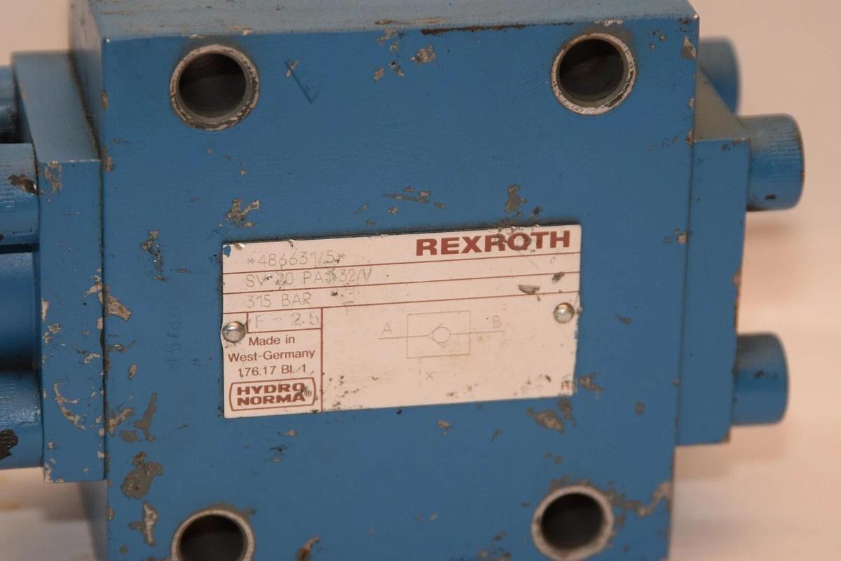 Used REXROTH SV 20 PA332/V 486631/5 315Bar Hydro Norma Unit