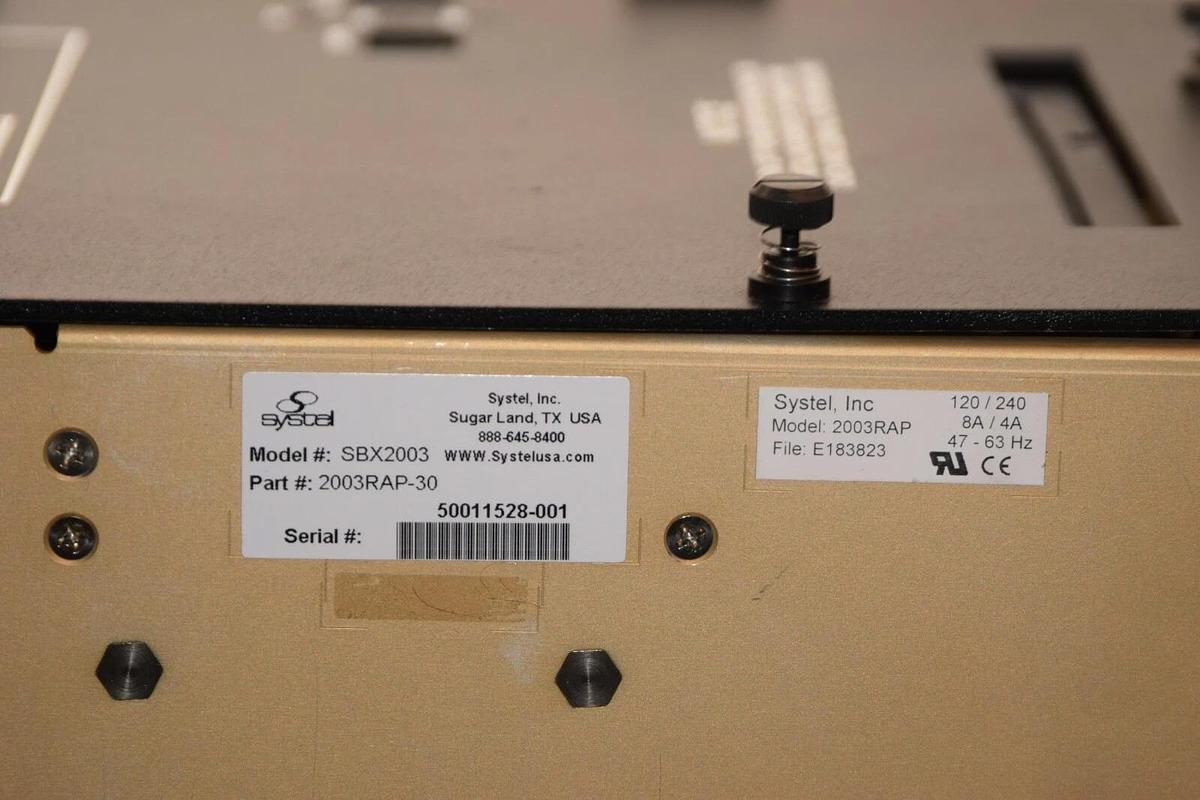 NEW Systel DEMATIC SBX2003 2003RAP-30 10-Slot 120/240V 8/4A Industrial Computer