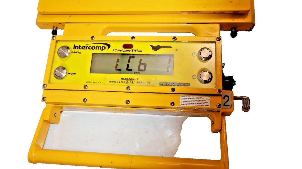 Used Intercomp Low-Profile Aircraft Scale AC40-LP 10,000 X 2lbs 144042 5,000 x 1kg