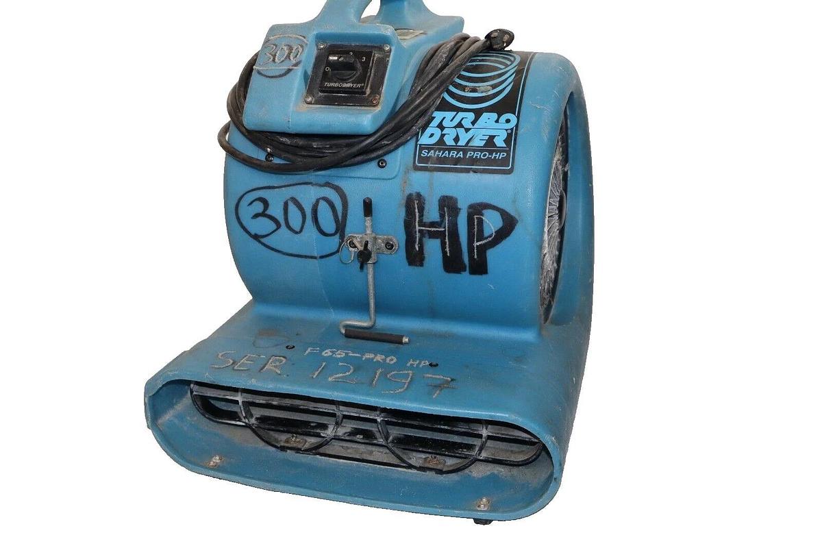 Used DRIEAZ SAHARA PRO F65-PRO HP 10.5 Amp 3-Speed Turbo Dryer