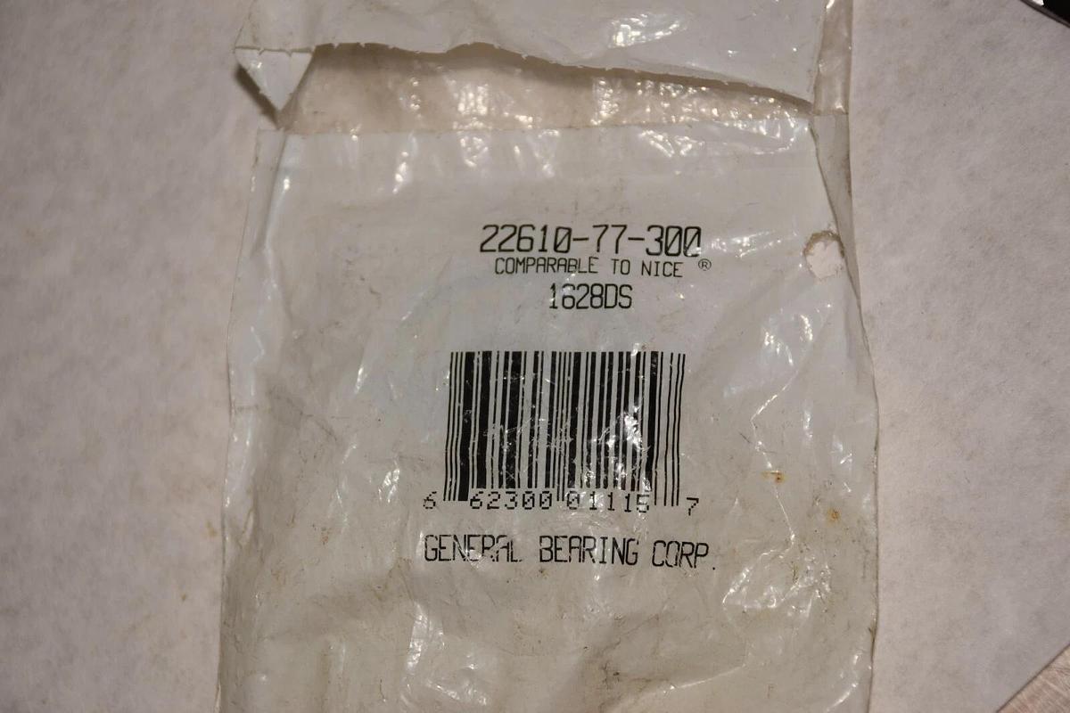 GBC GENREAL BEARING CORP 22610-77-300 COMPARABLE TO NICE 1628DS BEARING NEW