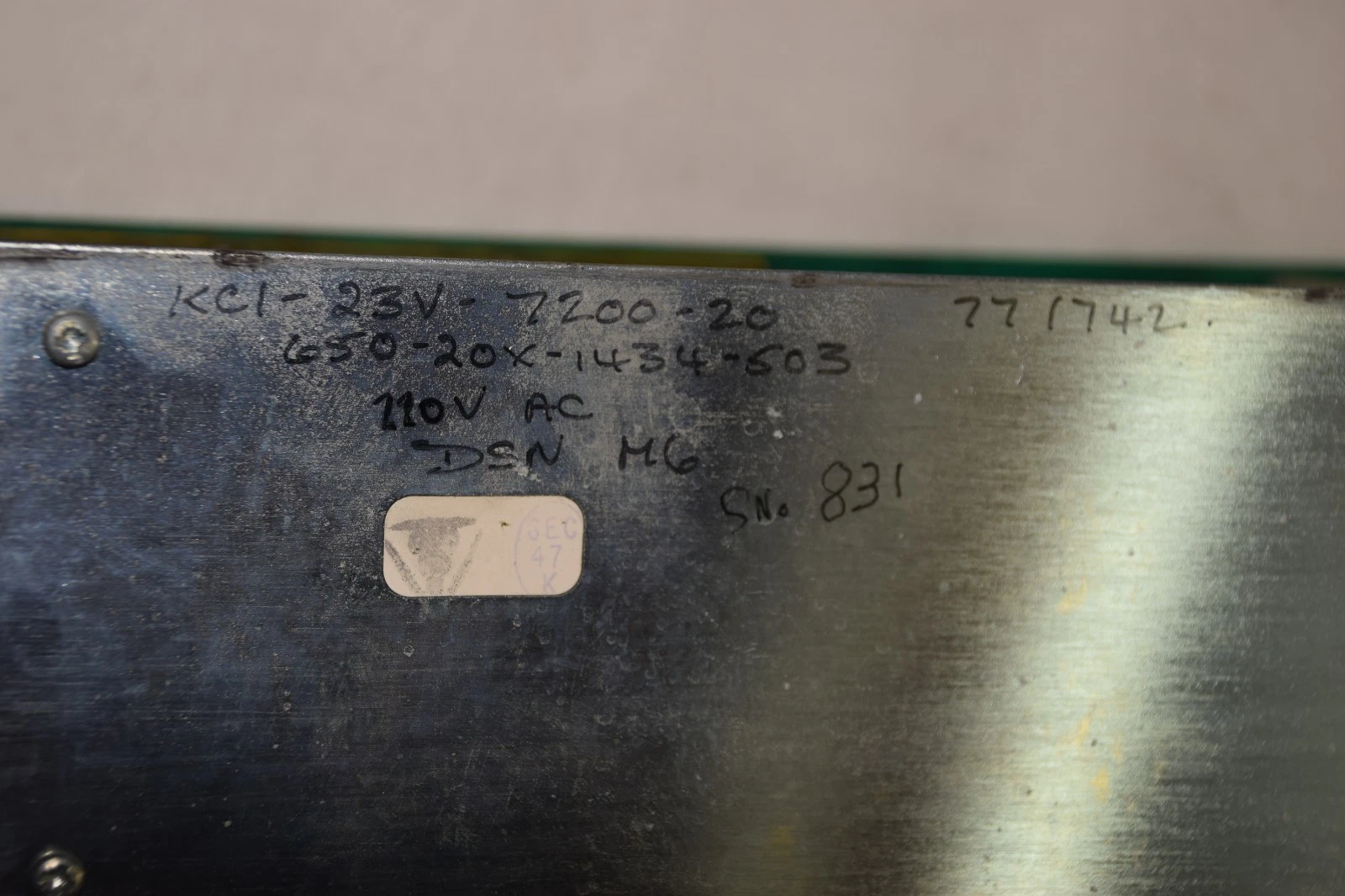 Used GEC Power Supply Mk2, GA720/6K101 K-3-40/100 220V , GA720/6K/01 KCI-23V-7200-20