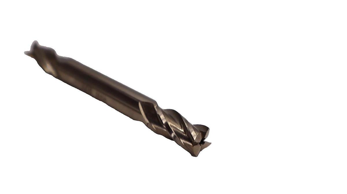 (NEW) RAPIDKUT CR45 B8U , B-8U 1/4" x 3/8" HS 4FL BE EM-USA Double End Mill