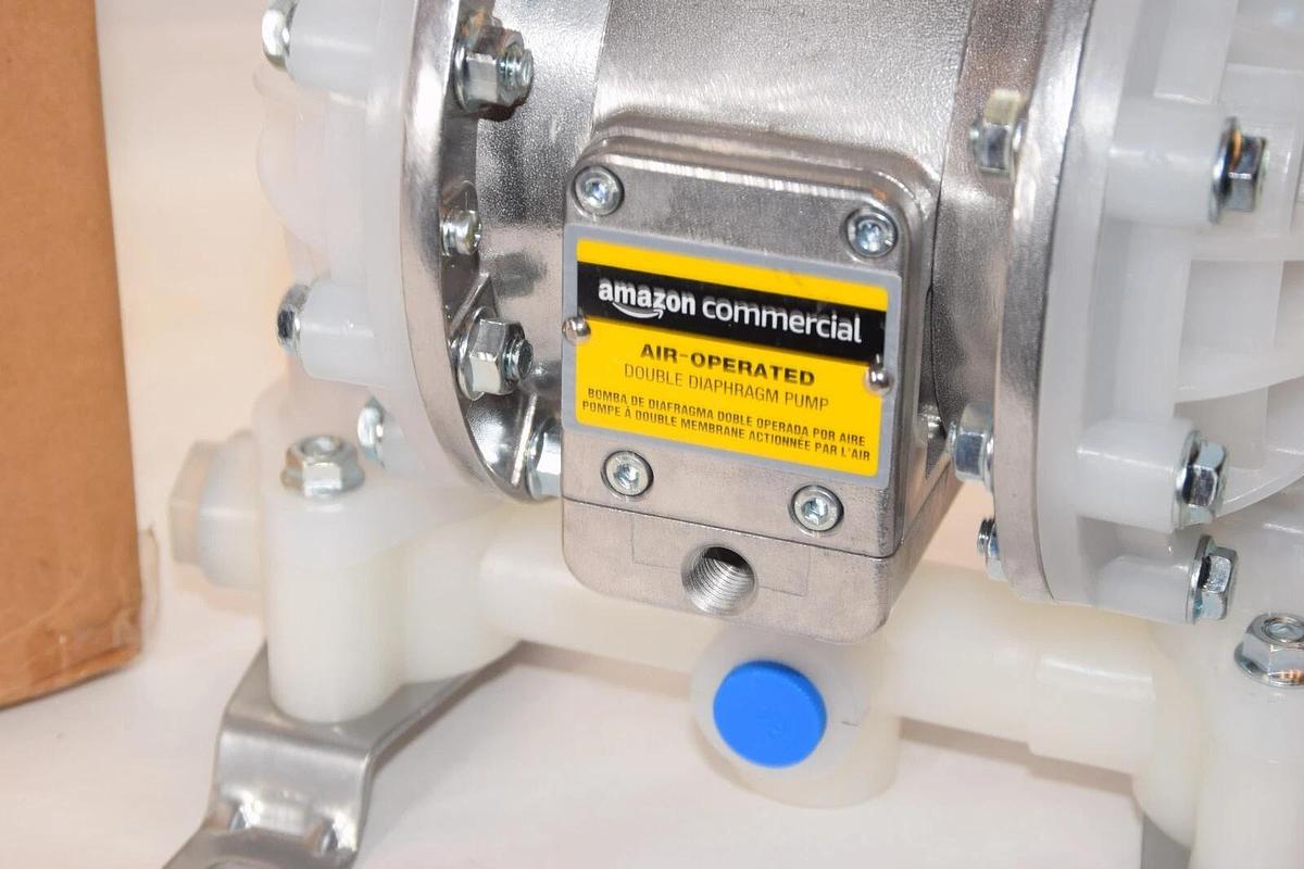 (NEW) AMAZON COMMERCIAL B07T61JF2Z 13GPM Hevy Duty Dbl Diaphragm Transfer Pump