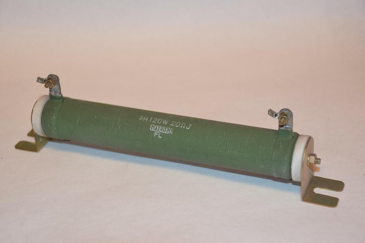 Used JRM GH120W 20ΩJ CERAMIC TUBE RESISTOR