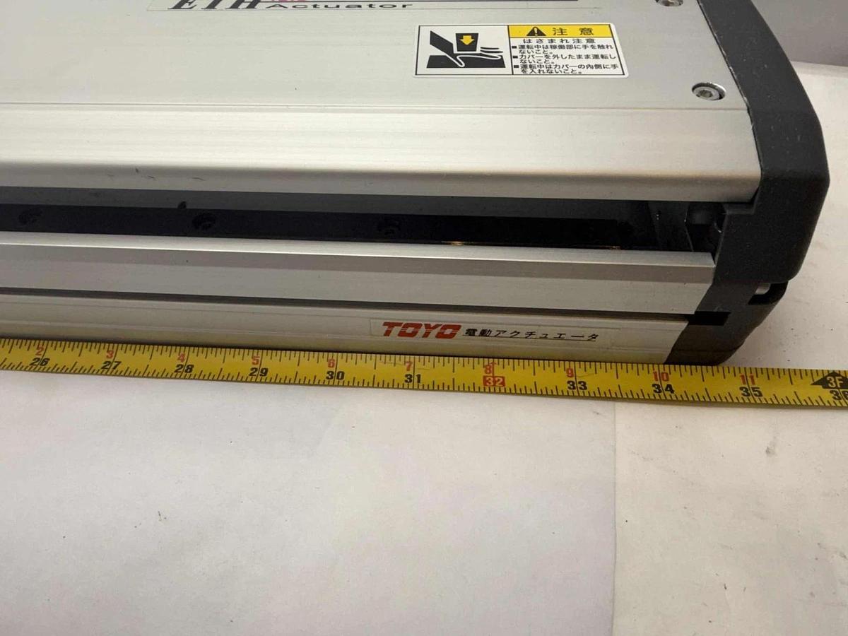 Used TOYO ETH Linear Actuator ETH14-L20-650-BC-T40-C4 ETH14 w/ Servo Motor 110v