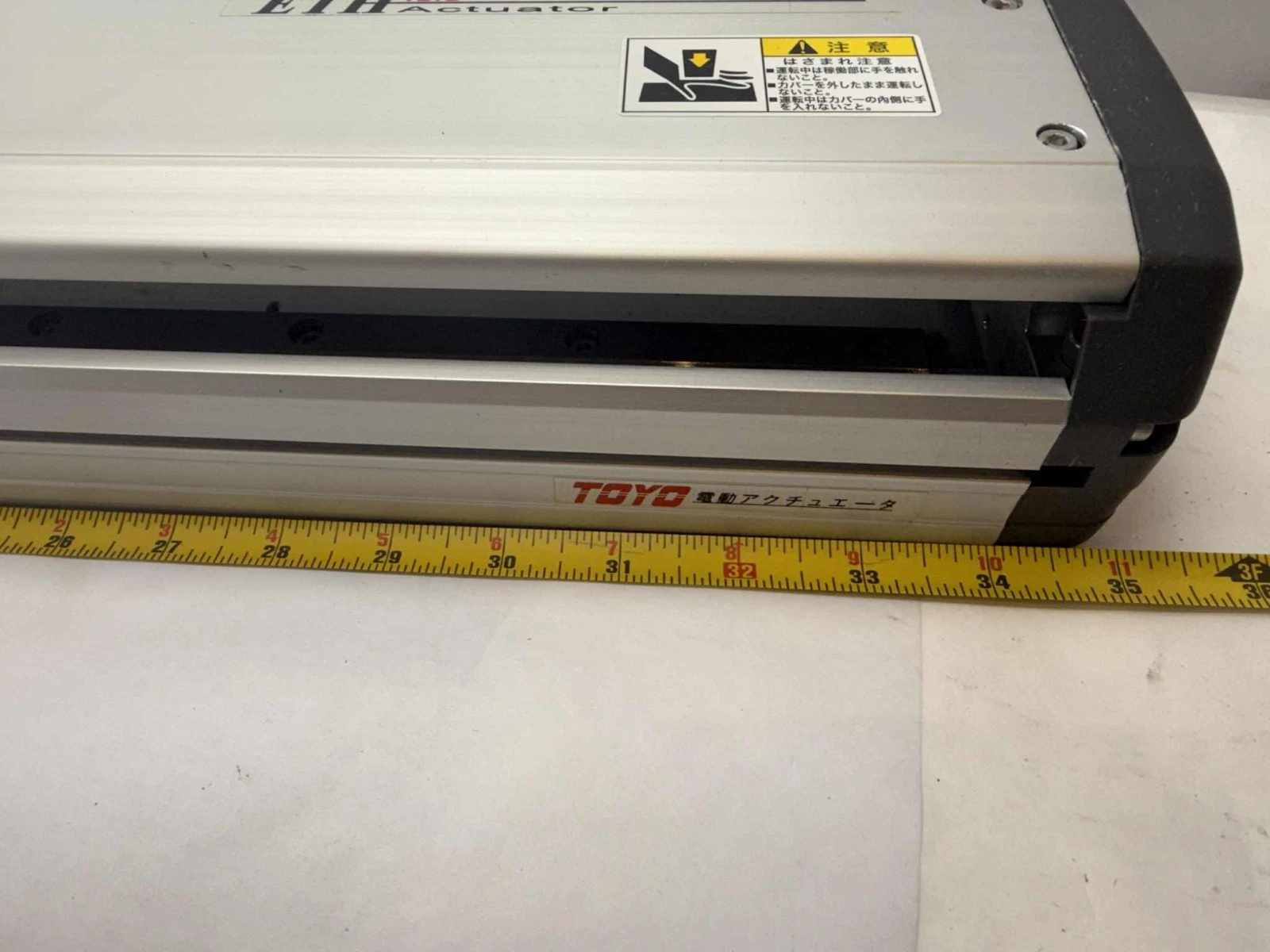 Used TOYO ETH Linear Actuator ETH14-L20-650-BC-T40-C4 ETH14 w/ Servo Motor 110v