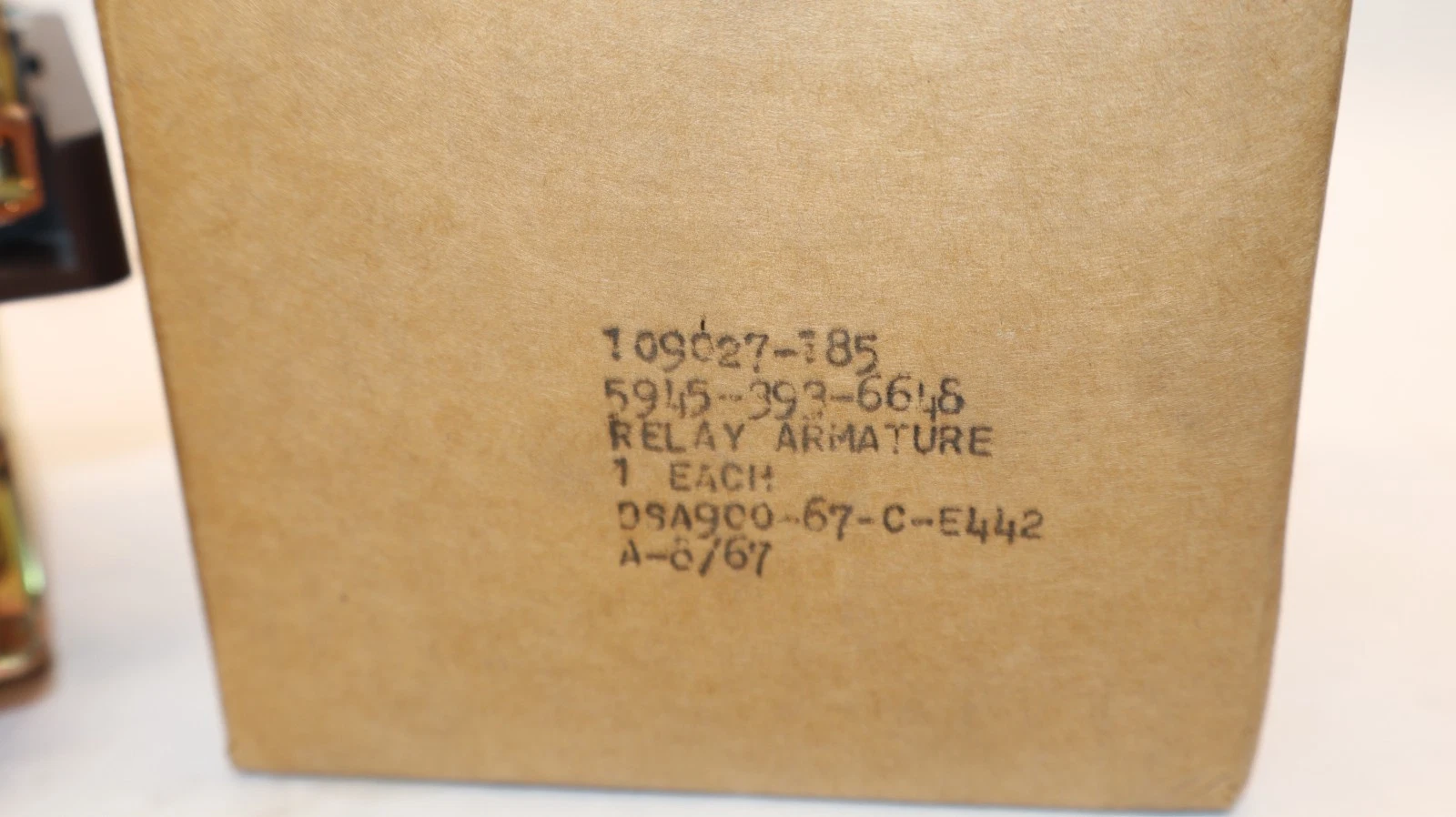 RBM Controls Relay Armature 30Amp 120V coil 109027 5945-393-6648 109027-185 NEW