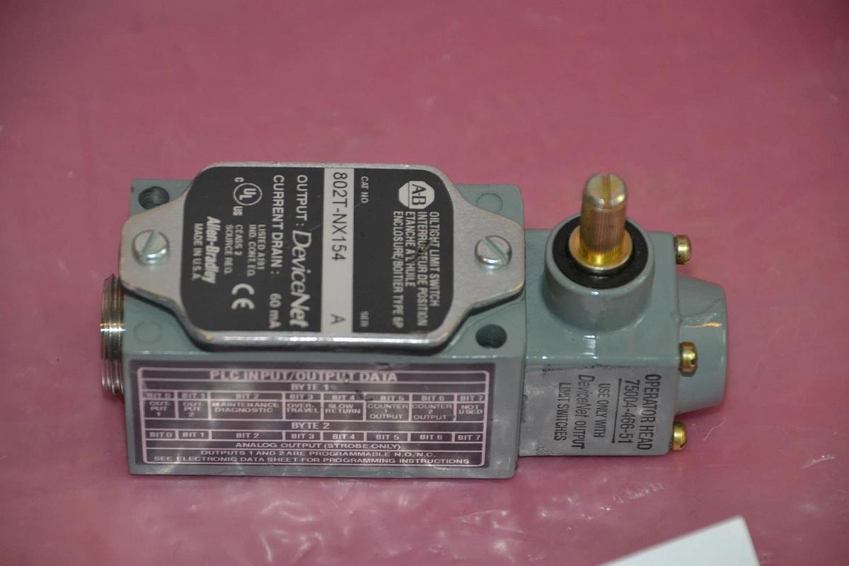 Used ALLEN BRADLEY OILTIGHT LIMIT SWITCH 802T-NX154 802T NX154 802TNX154 SER. A