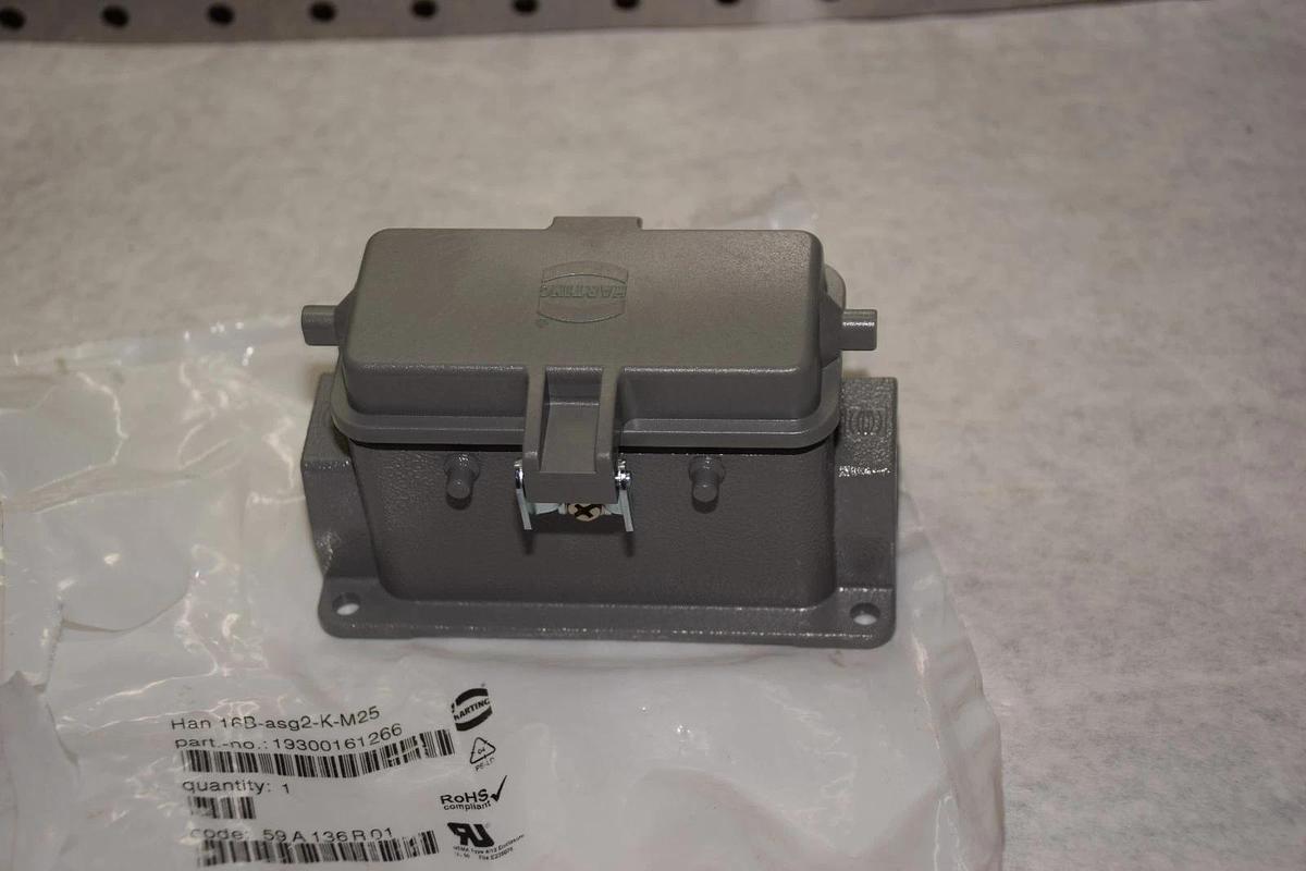 HARTING HAN 16B-ASG2-K-M25 HAN16BASG2KM25 SEALED ELECTRICAL ENCLOSURE NEW