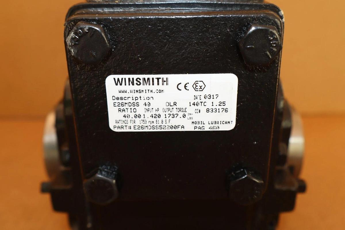Winsmith SE Encore Gear Box Speed Reducer E26MDSS52200FA E26MDSS 40 DLR 40:1 NEW