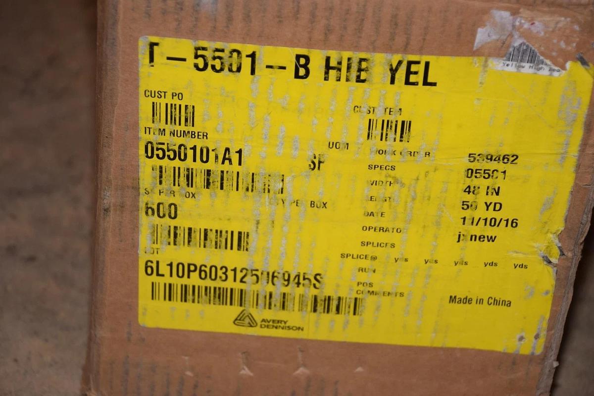 AVERY DENNISON OMNICUBE Reflective YELLOW 0550101A1  50YD 600 Sq Ft T-5501-B 3M