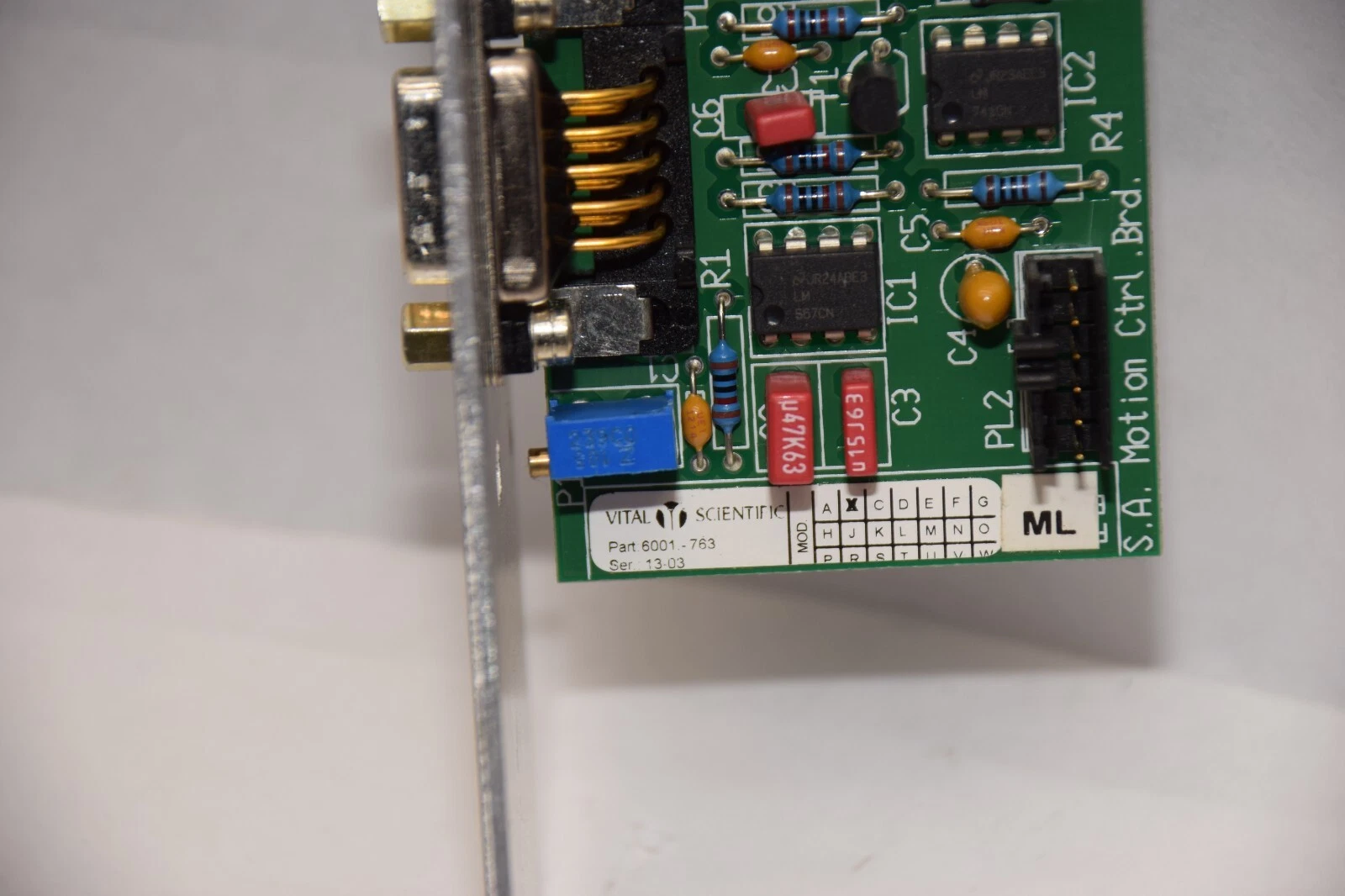Used VITAL SCIENTIFIC 6001-763 , 3376-333 Motion Control Board Card