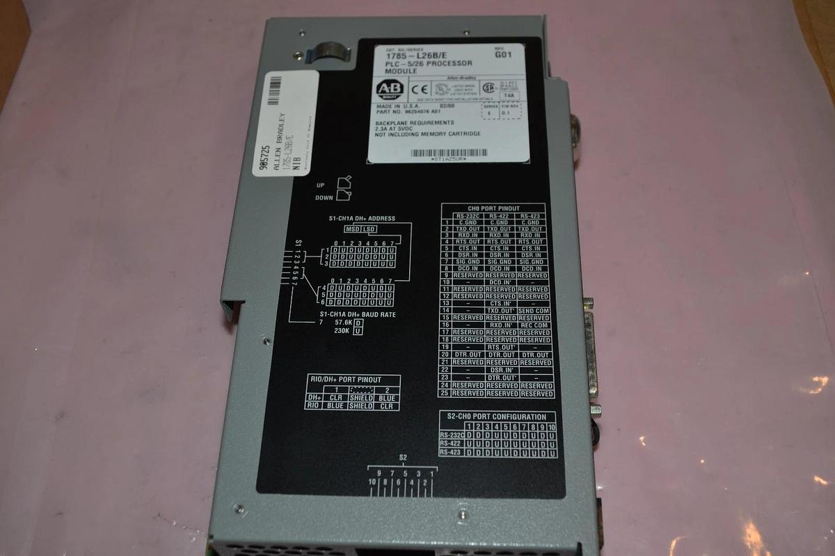 ALLEN BRADLEY 1785L26B 1785-L26B SER. E REV A01 D.1 PROGRAMMABLE CONTROLLER NEW