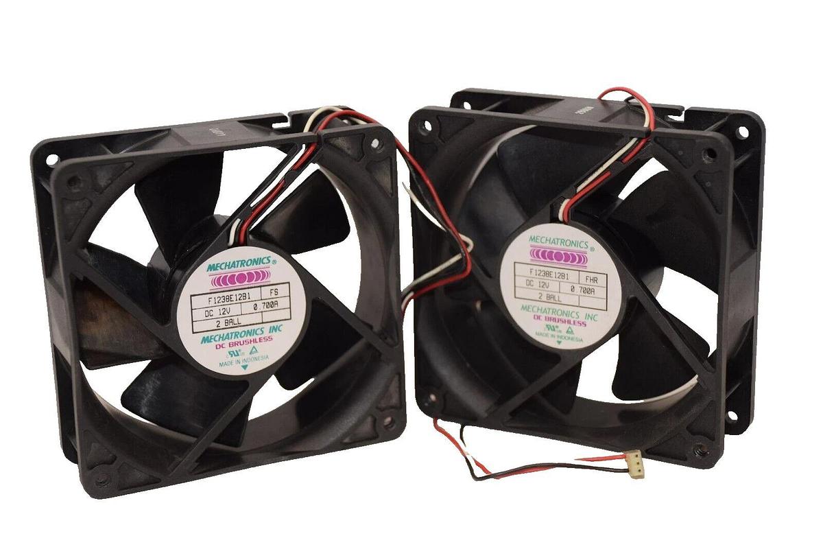 Used (Lot of 2) MECHATRONICS F1238E12B1 12Vdc 0.700A Fan