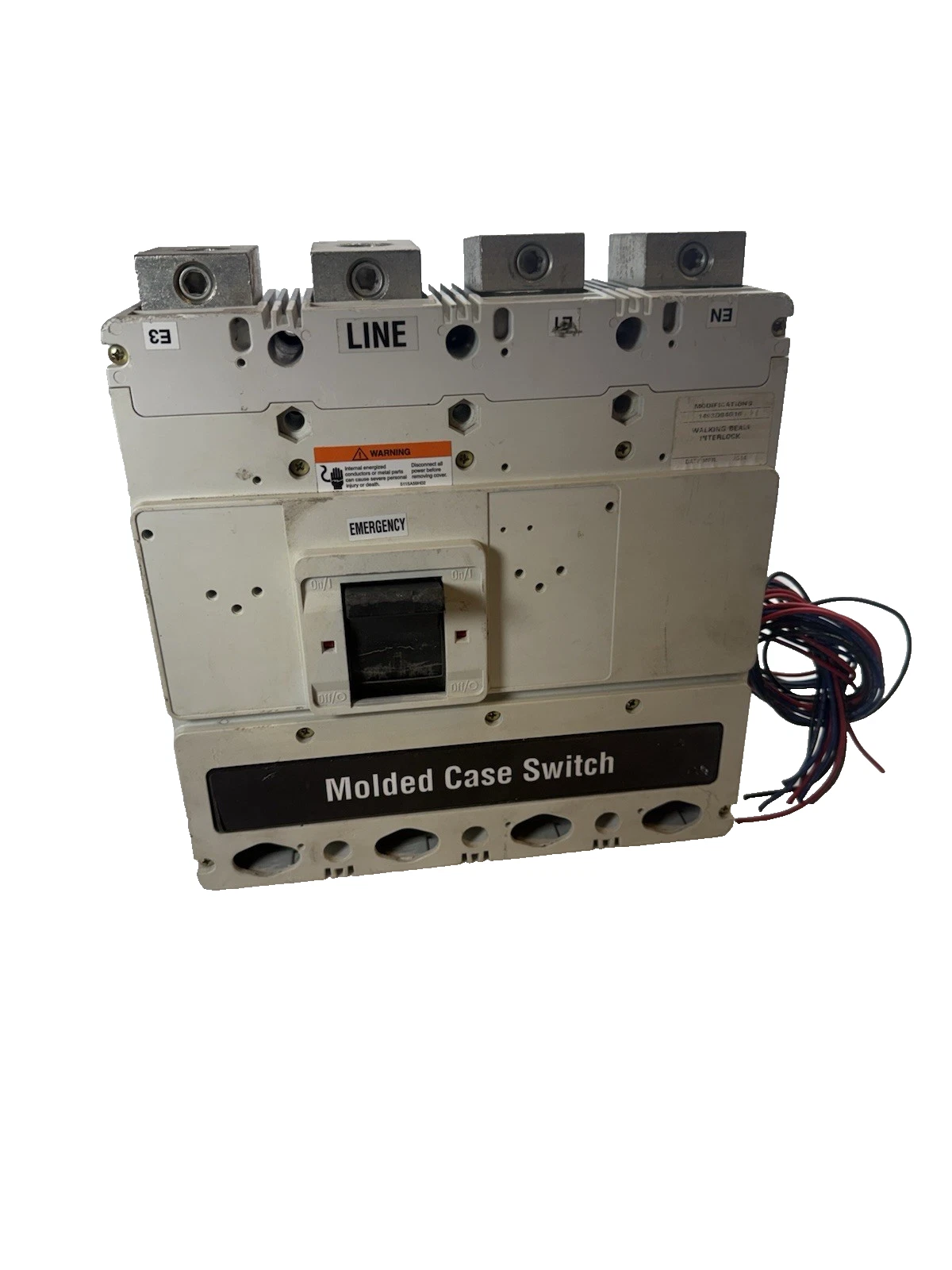 Used Cutler Hammer Molded Case Switch 4P HLD4600 4 pole HDL 600A 600 Amp W/ interlock