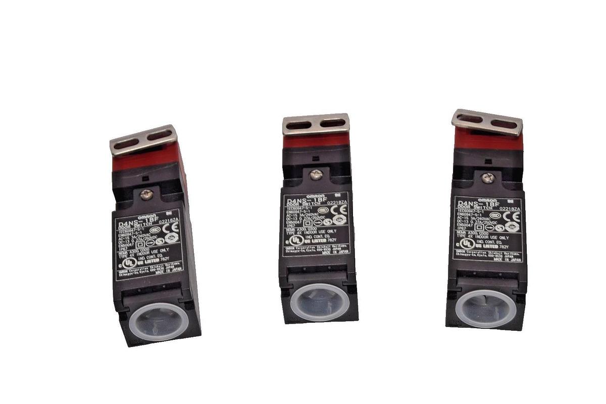 Used Omron D4NS-1BF 3A 240Vac Safety Door Switch - Lot of 3