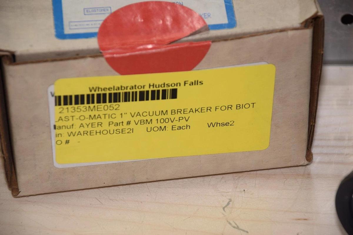 PLAST-O-MATIC Vacuum Breaker VBM100V-PV VBM100VPV 1" (New)