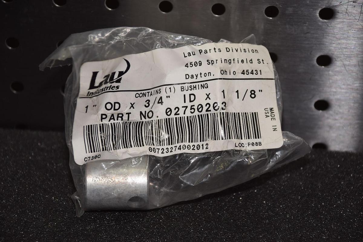 (1) Lau Industries Reducing Bushing 02750203 1" od x 3/4" id x 1-1/8" L NEW