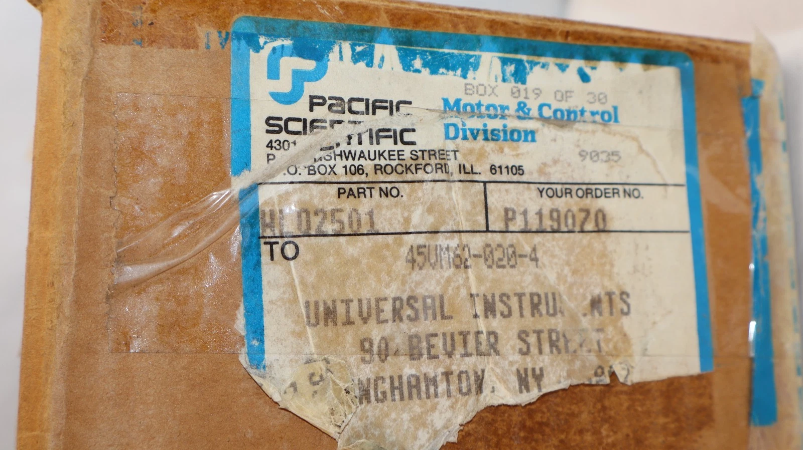 Pacific Scientific 45VM62-020-4 24V 6.9Amp Analog Tachometer (New)