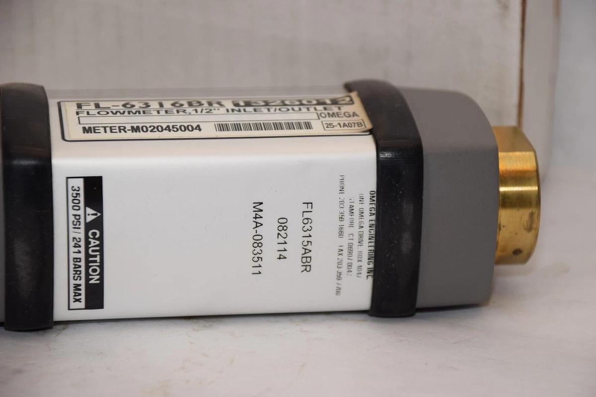 Omega FlowMeter Flow Meter 1/2" FL-6315ABR  FL-6316BR M02045004 M4A-083511 (NEW)