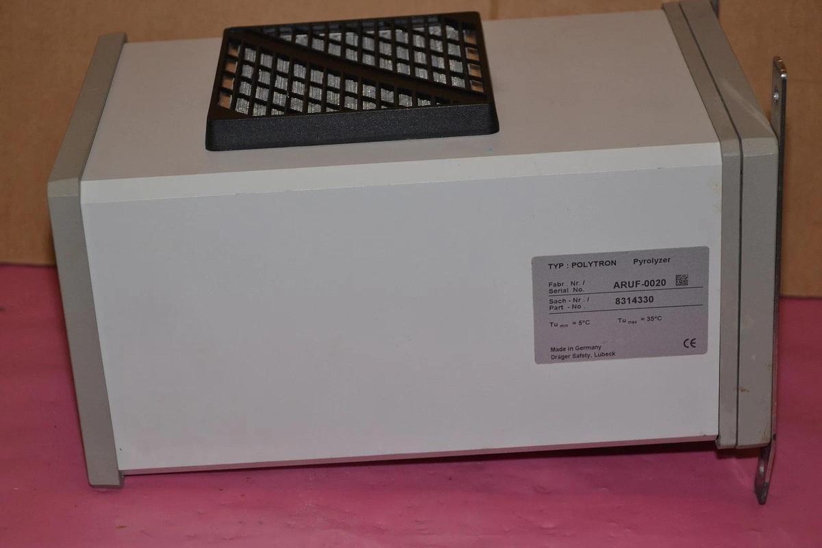 Used DRAGER POLYTRON PYROLYZER 8314330 ARUF-0020 Tu(min)=5deg.c (max)=35deg.c