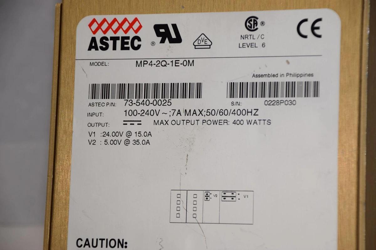 Used ASTEC MP4-2Q-1E-0M AC DC Converter Power Supply 73-540-0025 100-240V 400W