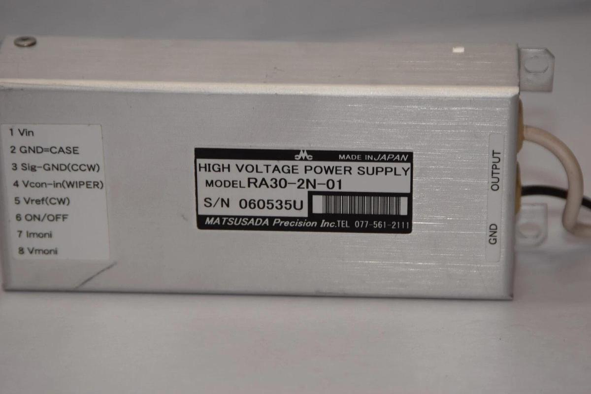 Used MATSUSADA RA30-2N-01 High Voltage Power Supply