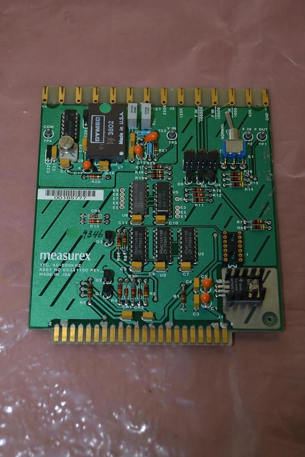 Used MEASUREX CIRCUIT BOARD CARD 40-500KHZ 40 500KHZ 40500KHZ 05331100 REV. C