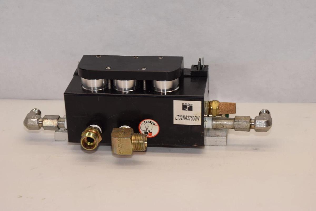 Used ROSS LT32NA27500W Leak Test Manifold With 1500-B9-8003 24Vdc Solenoid Valve