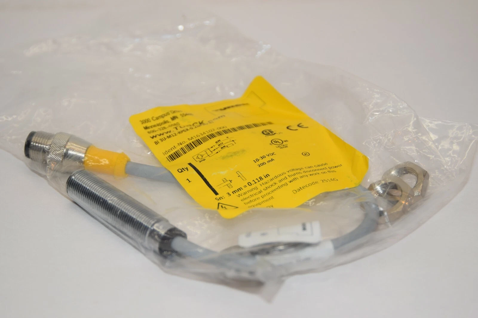 (NEW) TURCK BI3U-M12-RP6X-0.2M-RS 4T M1634102-000 200mA Proximity Sensor