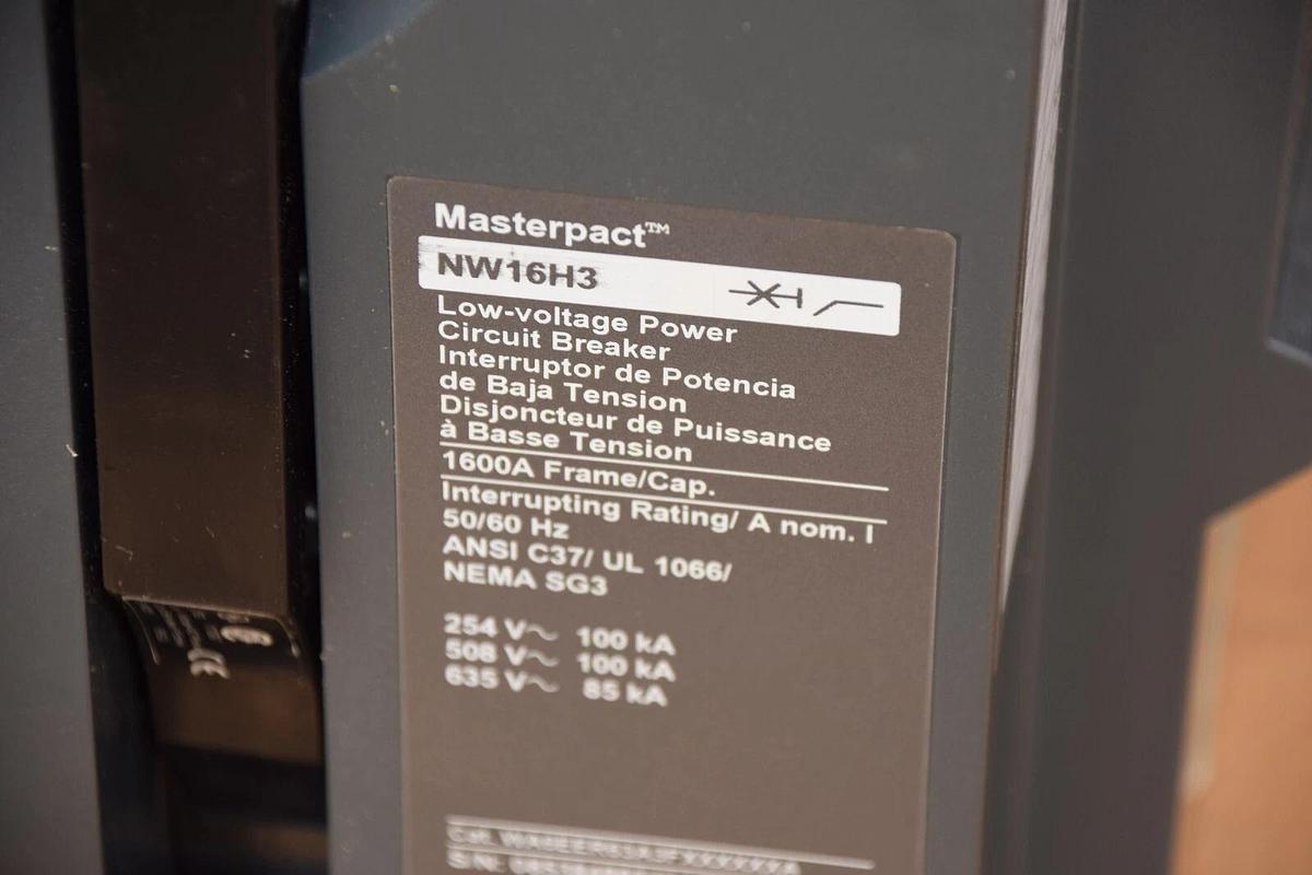 Square D Masterpact NW16H3 WA6EER63AFXXXXXXA 1600A 1600 Amp *NEW, DMG TAKE OUT*