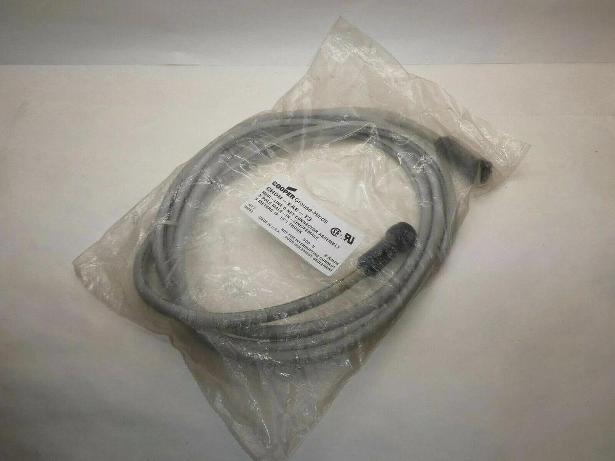 (NEW) COOPER CHDN-EAE-T3 CHDNEAET3 5P Mini-Line D Net Connector Assembly