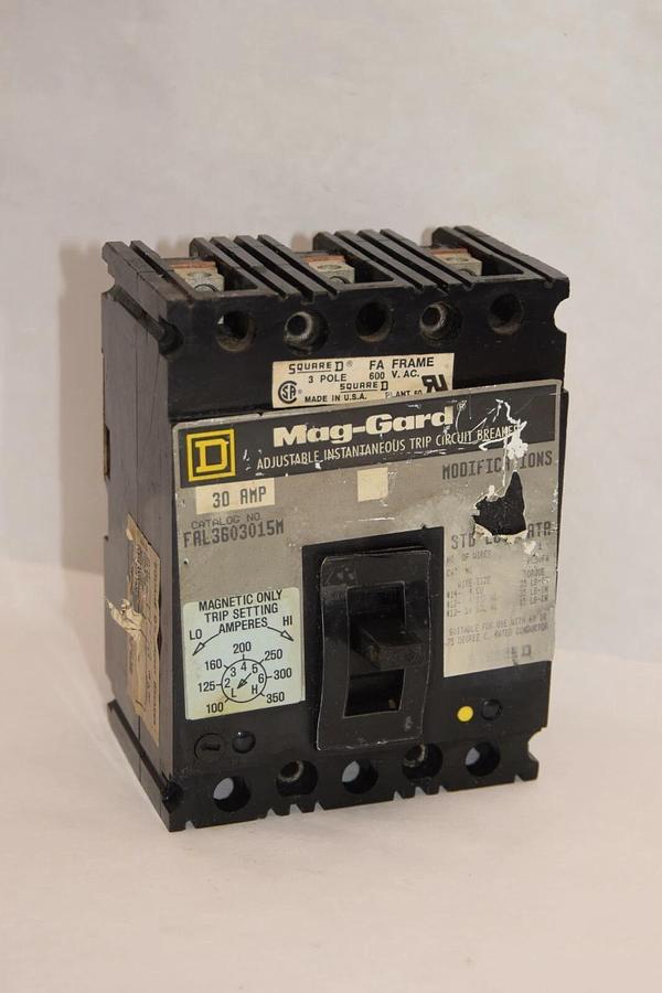 (NEW) SQUARE D FAL3603015M 30A 30 Amp A 3P 600Vac 1Ph Mag-Gard Circuit Breaker
