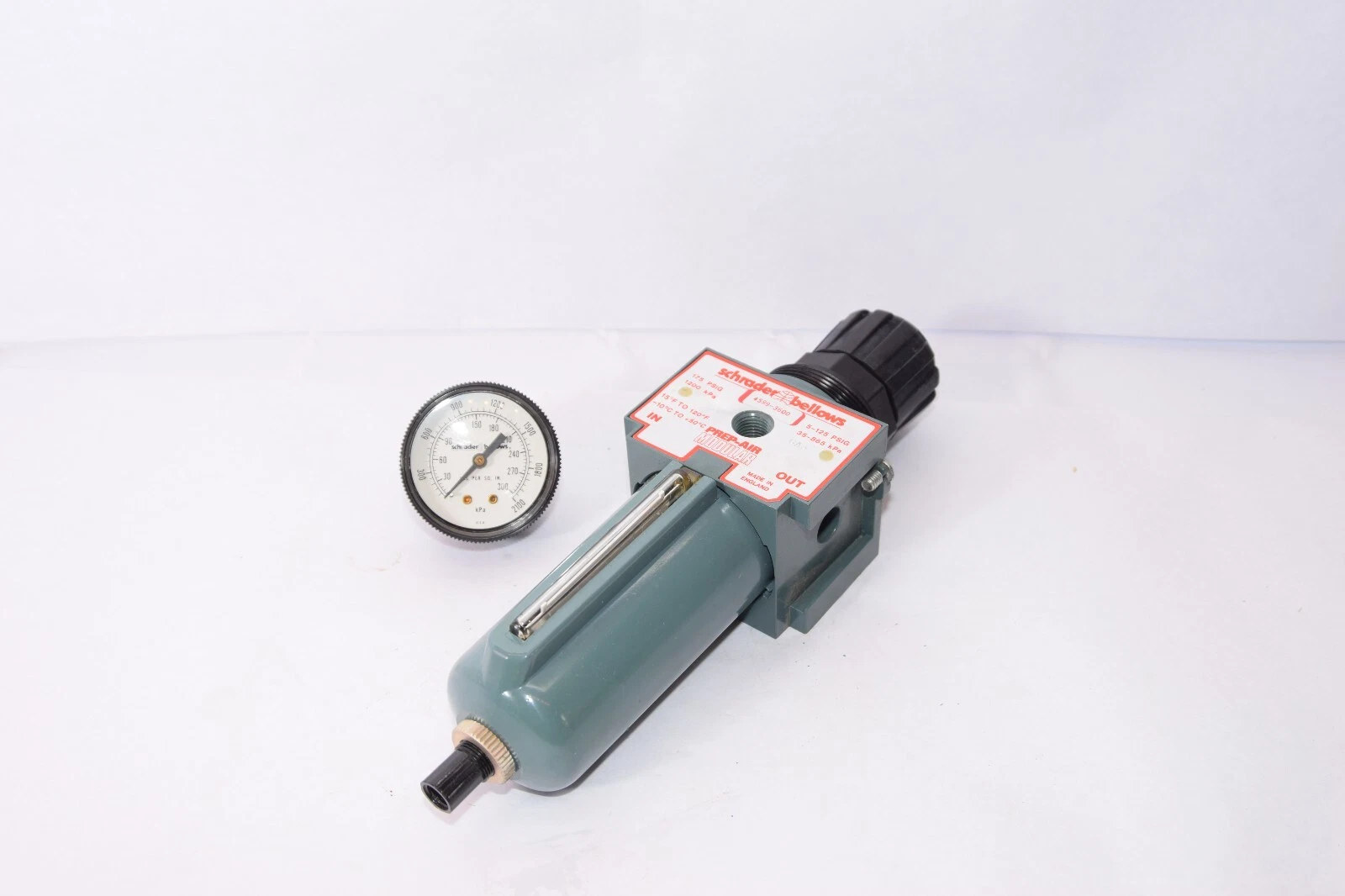 (NEW) SCHRADER BELLOWS 4599-3600 5-125psig Prep-Air Modular Lubricator *Dent*