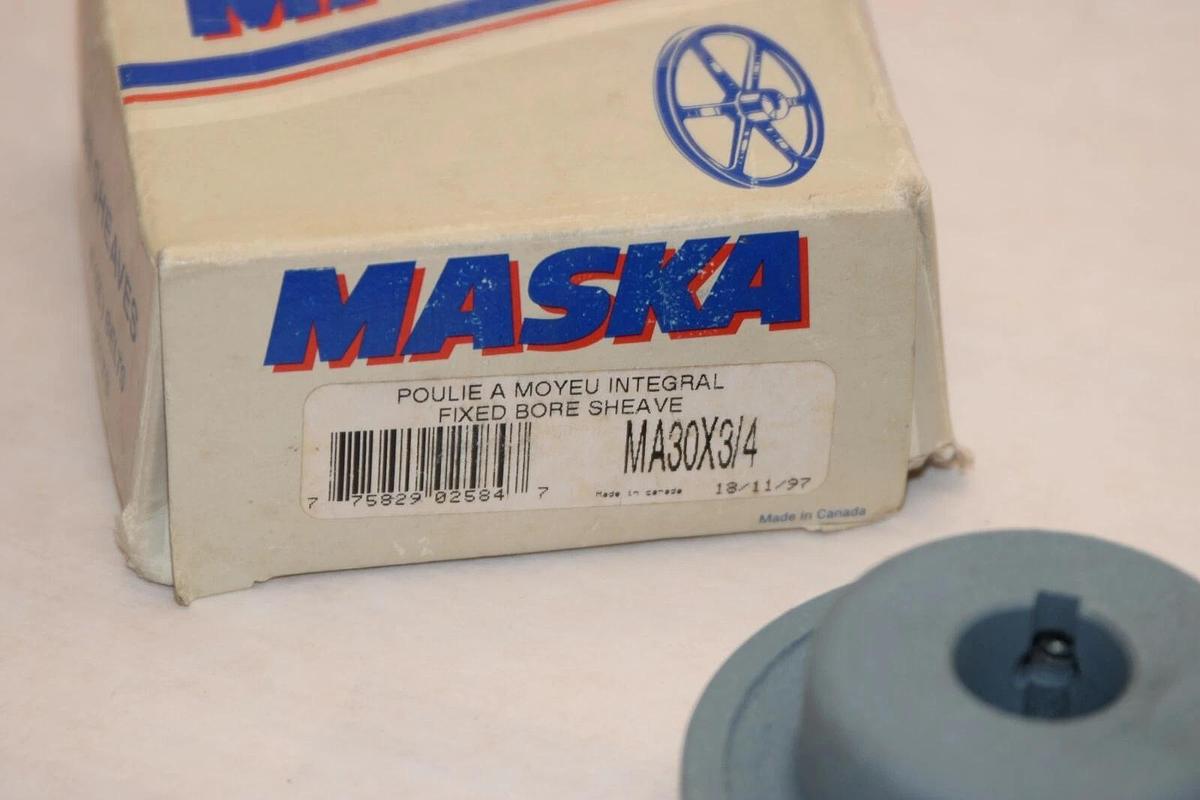 (NEW) MASKA MA30X3/4 3/4" Bore Single Groove Pulley