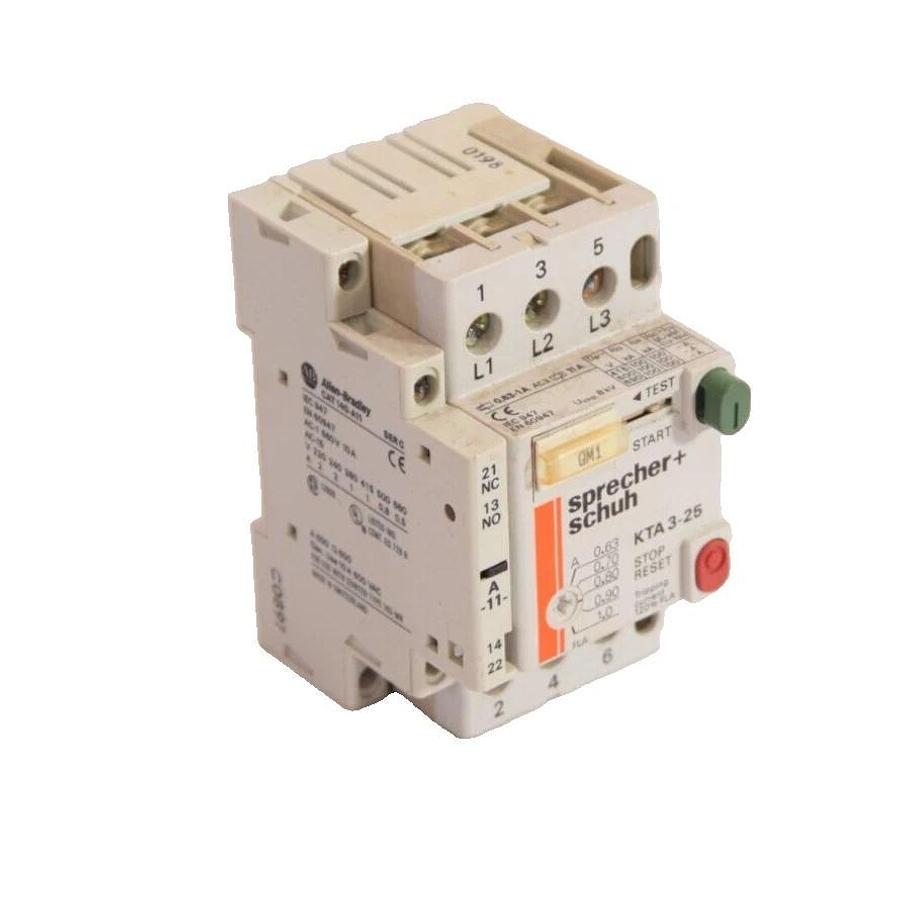 Used SPRECHER + SCHUH KTA 3-25 0.63-1.0A Manual Motor Starter