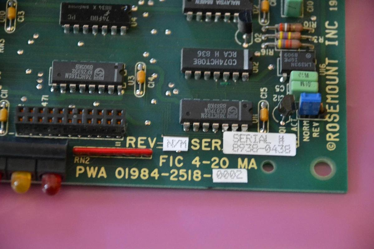 Used FISHER ROSEMOUNT CIRCUIT BOARD PWA 01984-2518-0002 PWA0198425180002 REV. N/M
