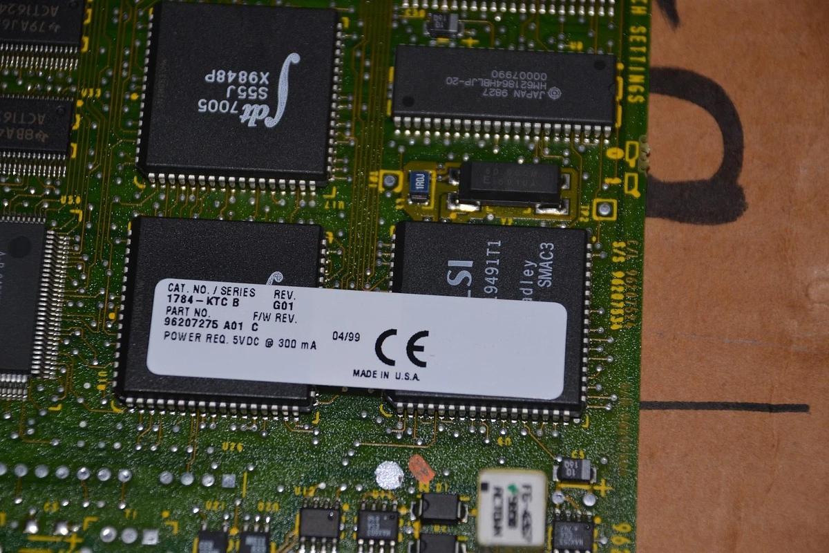 Allen Bradley Interface Card Module Board 1784KTC 1784-KTC Ser B Rev G01 NEW