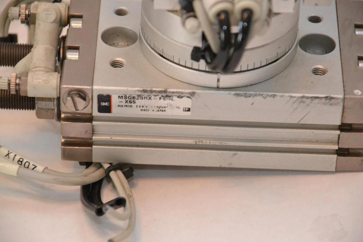 Used SMC Valve Rotary Actuator MSQB20HX-F9NL-X65 MSQB20HXF9NLX65  MHL2-100-X28