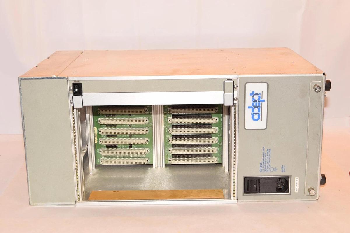 Used ADEPT TEHNOLOGY MV-10 30340-40000 100-240V 10 Slot Power Supply Chassis