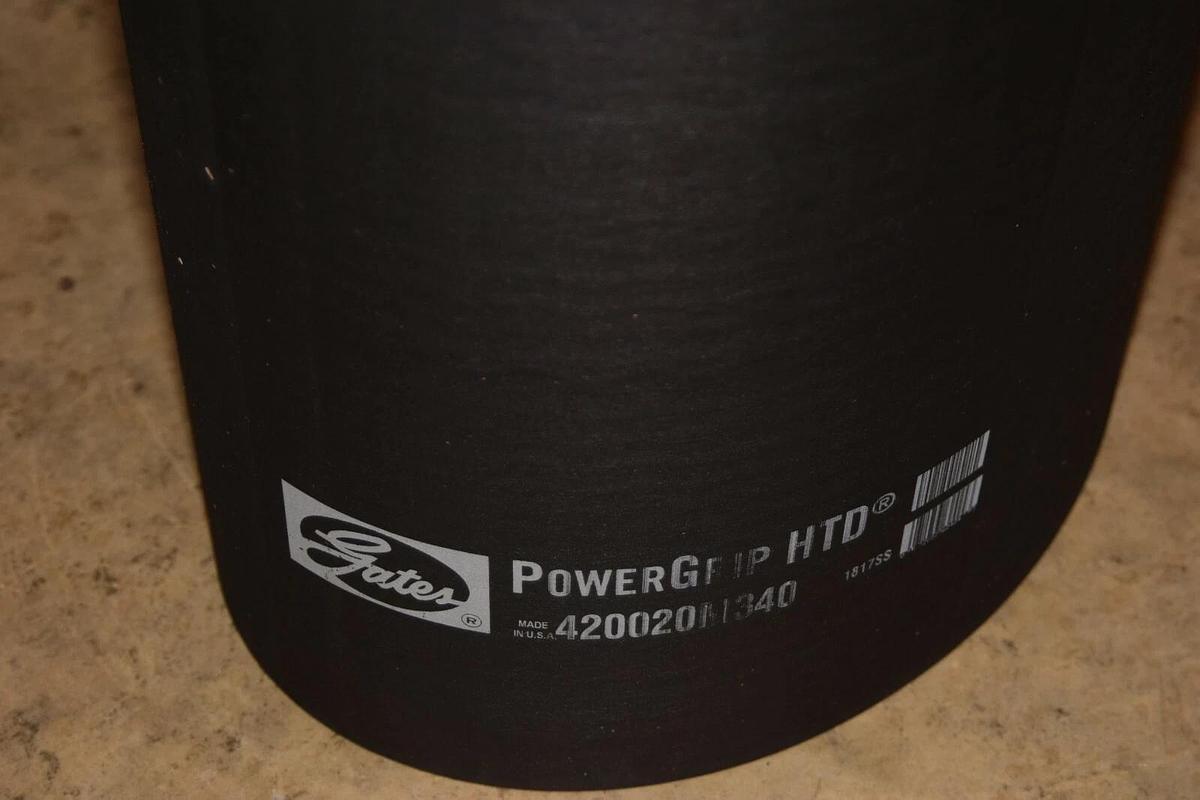 Used (New) GATES PowerGrip Timing Belt HTD 4200-20M-340  420020M340 Made in USA