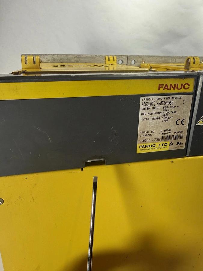 Used FANUC A06B-6121-H075#H550 Spindle Drive Amplifier C 82kW 480V 170A